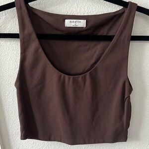 Aritzia Babaton Brown Fitted Tank Top Size Small